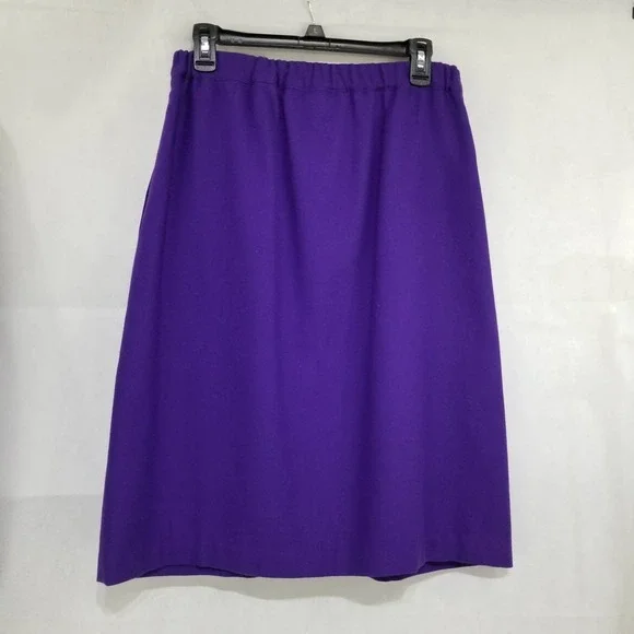 Vintage Gregor Wool Purple Skirt Suit Blazer Jacket 8 Lined - Picture 10 of 12